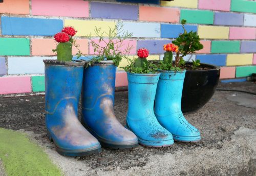 Alternatief gebruik van regenlaarzen